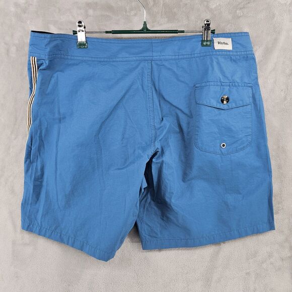 Rhythm Heritage Trunks Mens Size 36 Blue Swim Trunks Board Shorts Blue‎ New - Picture 3 of 6